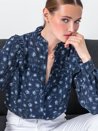 go cottagecore blouse print