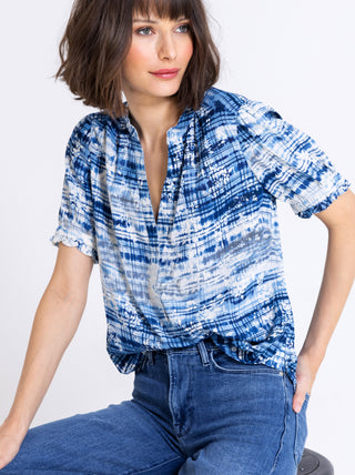 go pop on over blouse printed