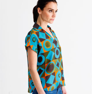 go polo top redux print