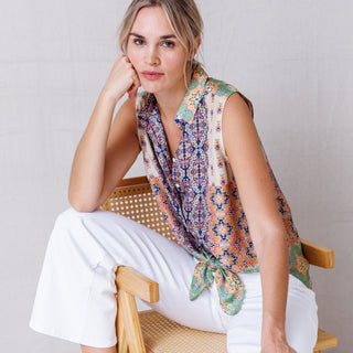 go get waisted sleeveless shirt print