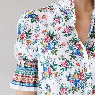 go cotton hannah top border print