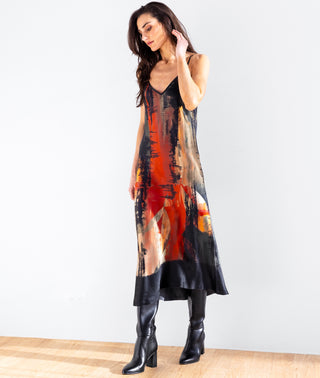 ICONIC go slip dress print