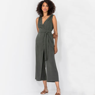 go it's a wrap capri jumpsuit