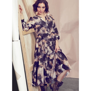 go tiered dress print