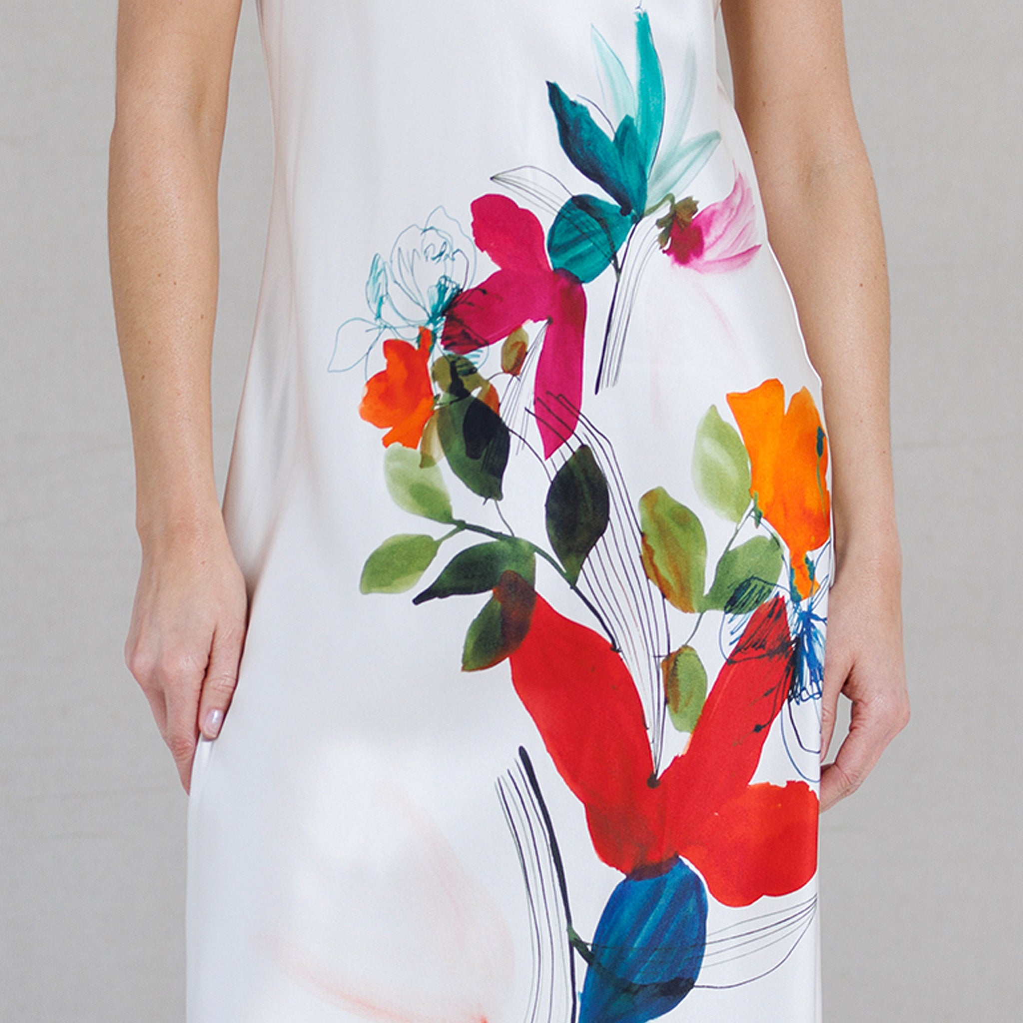 g slip dress hong kong Kat Coco Bright White / XS or with all your jackets ICONIC go slip dress Print