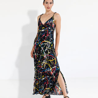 go crinkle cut slip dress print