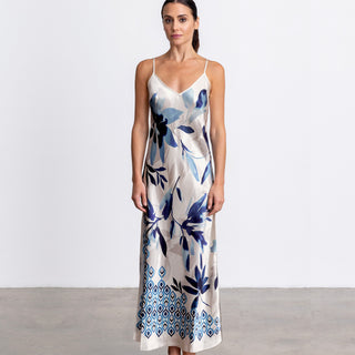 go longer slip dress print