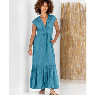 go crinkle cut twist dress