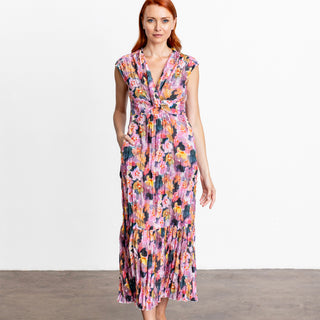go crinkle cut twist dress print