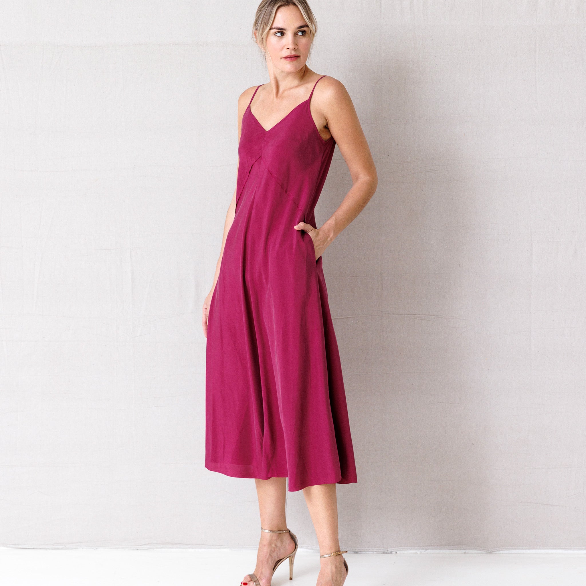 go by go silk dress Go By Go>Silk Go Burst Into Tiers Silk Dress