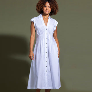 cotton fit and flare shirt dress Fabulous Fit & Flare Shirt Dress