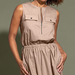 go cotton cargo hold dress