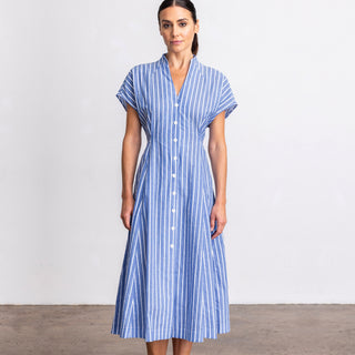 go cotton for a spin dress stripe