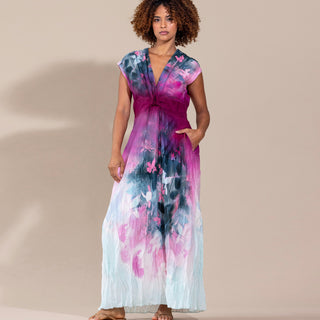go crinkle cut twist dress print