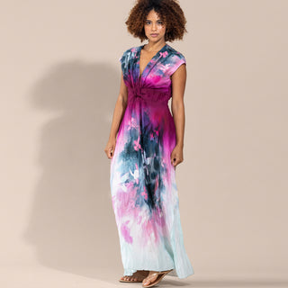 go crinkle cut twist dress print