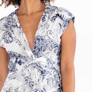 go crinkle cut twist dress print