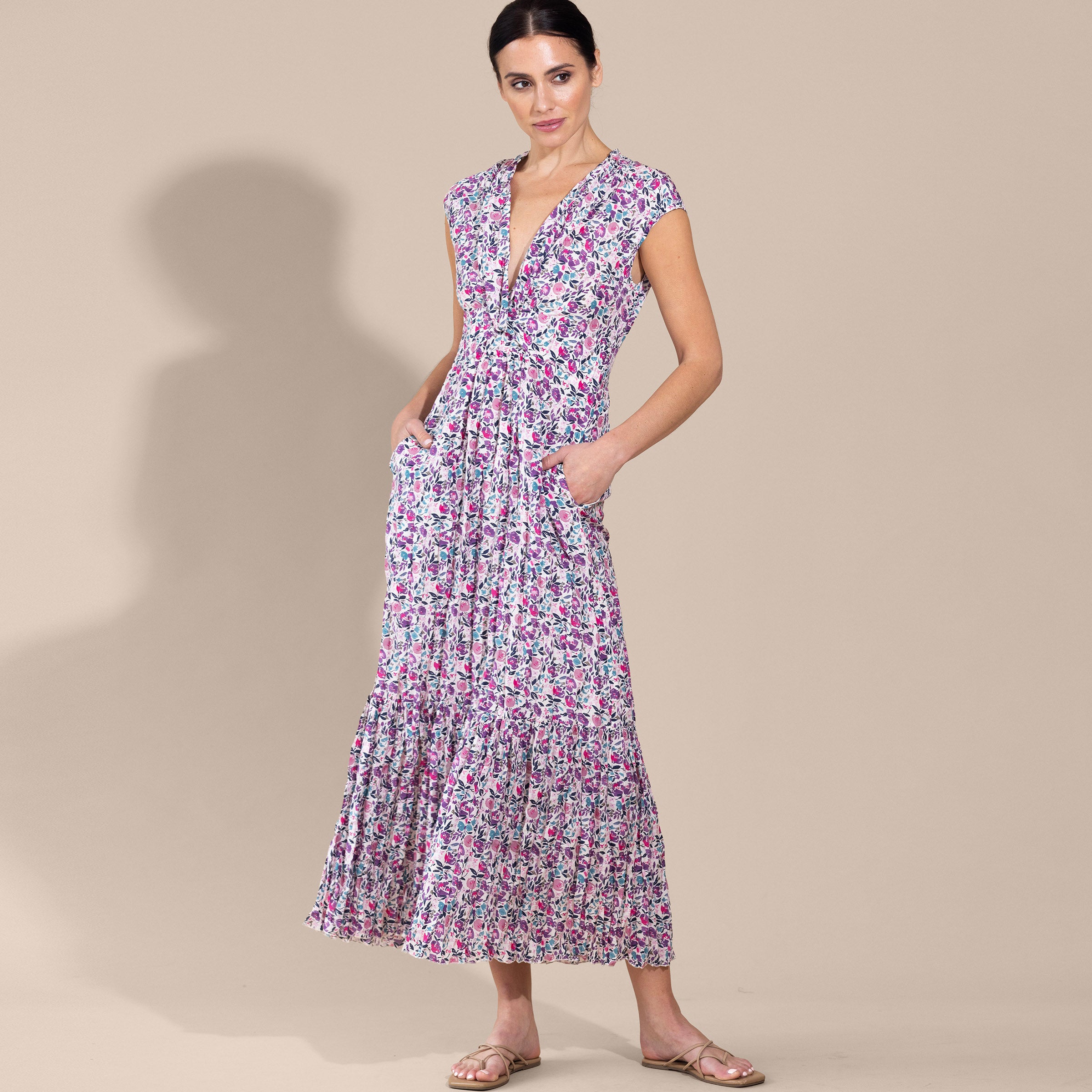 go crinkle cut twist dress Print Farmer's Market Print / 4