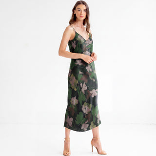 go matte slip dress print