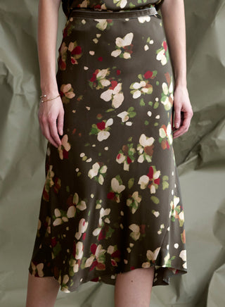 ICONIC go luxe bias skirt print