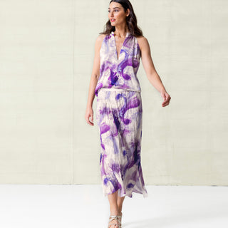 go crinkle cut skirt print