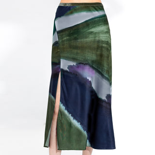 go slit the difference skirt print