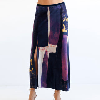 go slit the difference skirt print