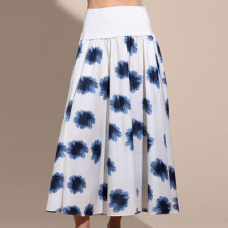 go cotton in on the yoke skirt print