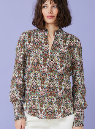 go soft spoken blouse print
