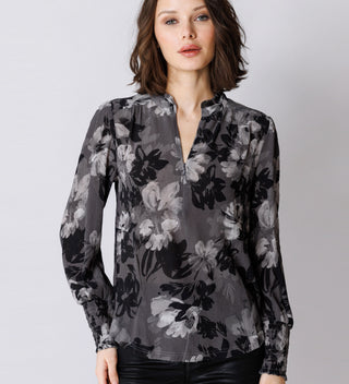 go soft spoken blouse print