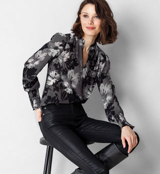 go soft spoken blouse print