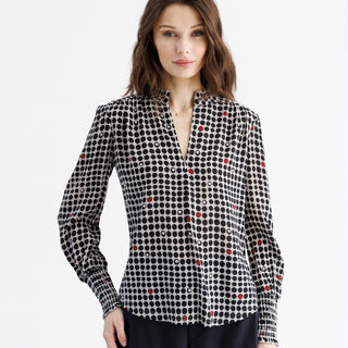 go soft spoken blouse print