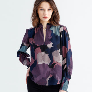 go soft spoken blouse print