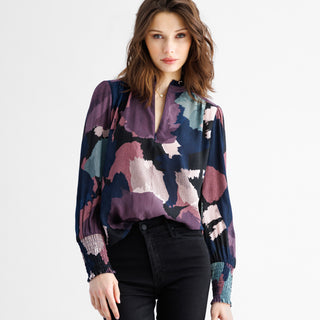 go soft spoken blouse print