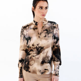 go soft spoken blouse print