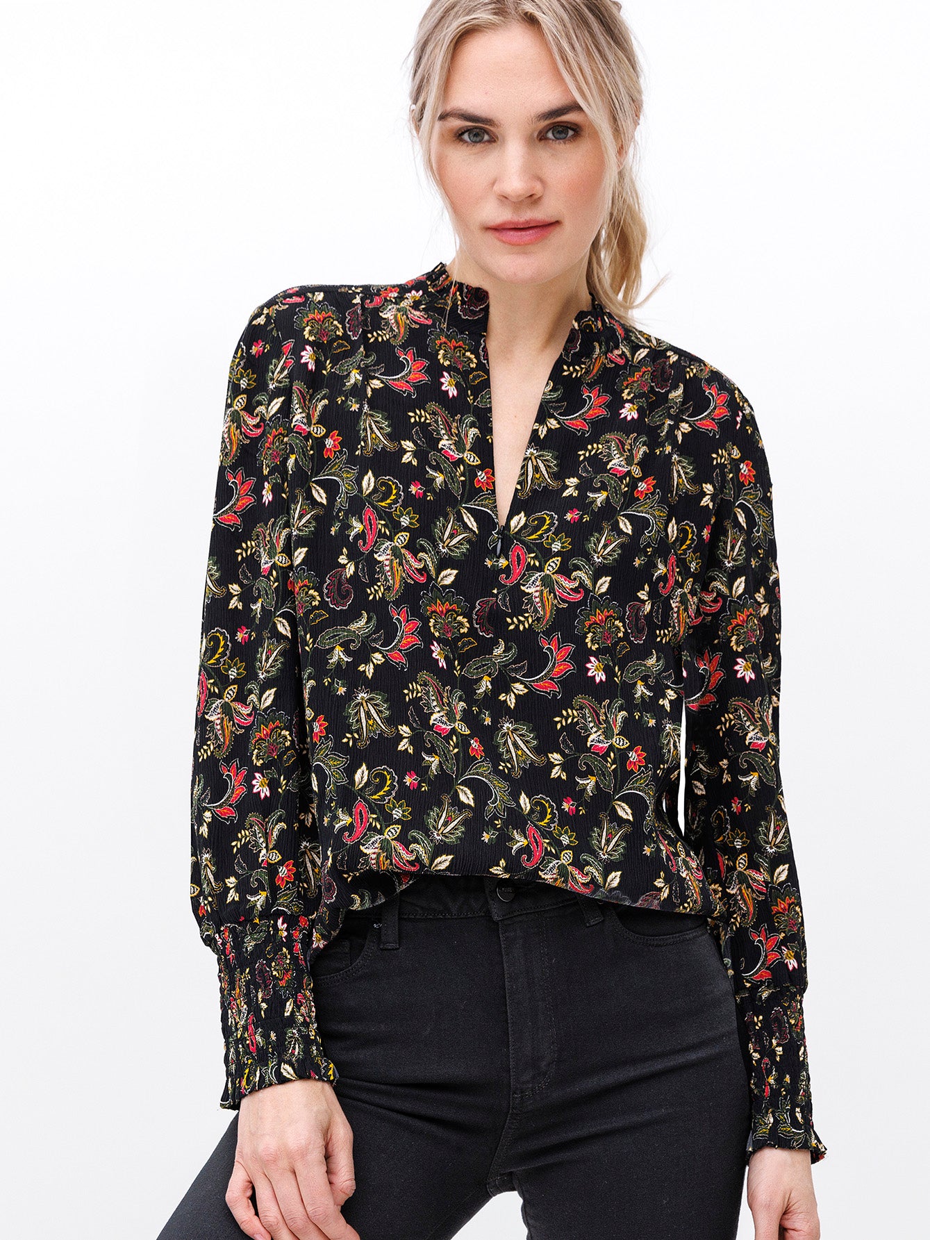 go soft spoken blouse print