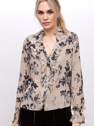 go soiree in the city top print