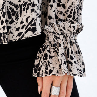 go soiree in the city top print
