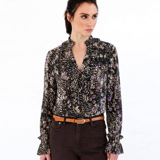 go soiree in the city top print
