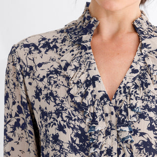 go soiree in the city top print