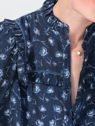 go cottagecore blouse print