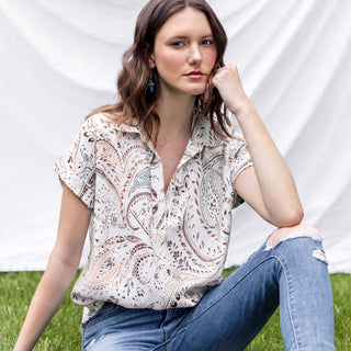 Archive Sale | go polo top print