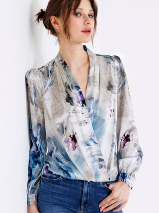 go boho surplice blouse print