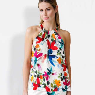 go draped over halter print