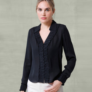 go rush to ruche blouse