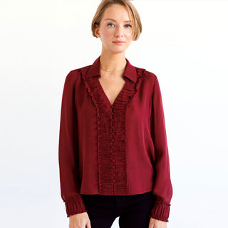 go rush to ruche blouse