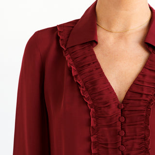 go rush to ruche blouse