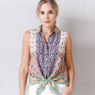 go get waisted sleeveless shirt print