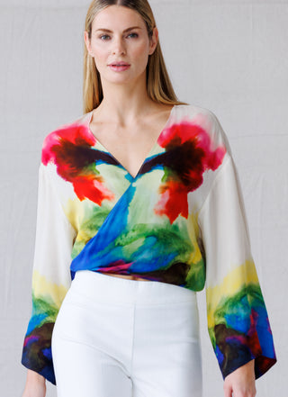 go kimono shrug print