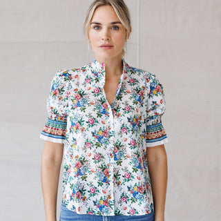 go cotton hannah top border print