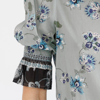 go cotton hannah top border print